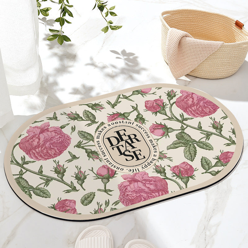 Floral Patterned Bath Mat Stornfield