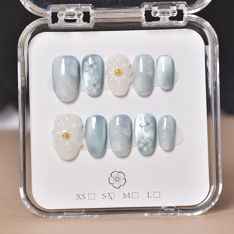 Decorative Floral Press-On Nail Set Stornfield