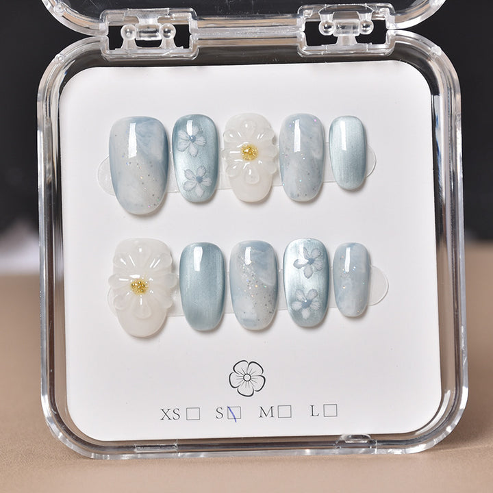 Decorative Floral Press-On Nail Set Stornfield