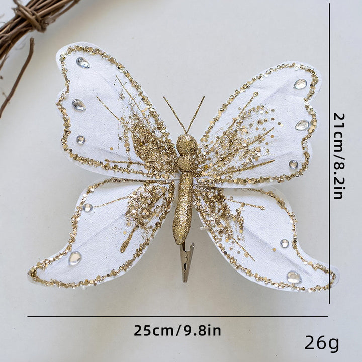 Elegant butterfly hair clips with glitter and rhinestones Stornfield