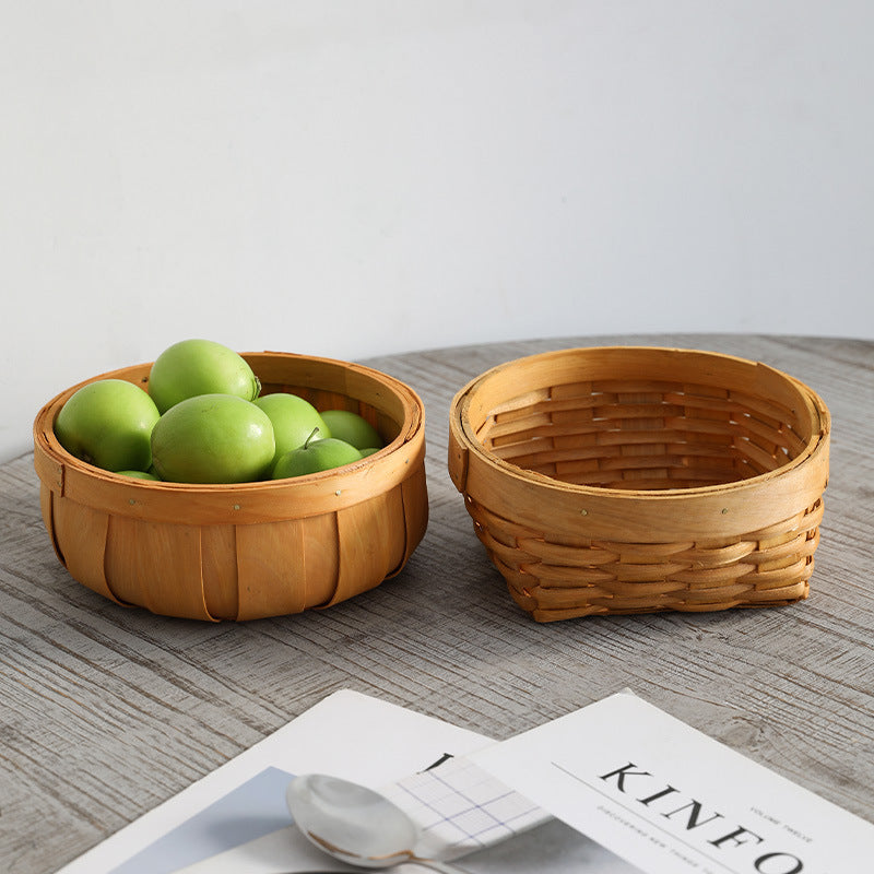 Unisex Round Storage Bowl made of natural wicker Stornfield