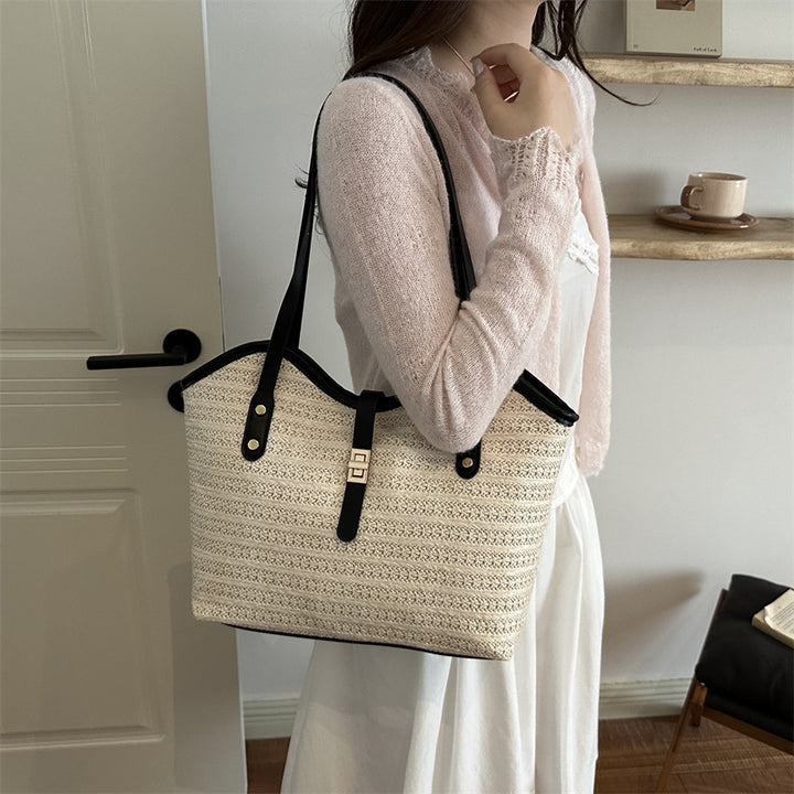 Woven Straw Beach Tote