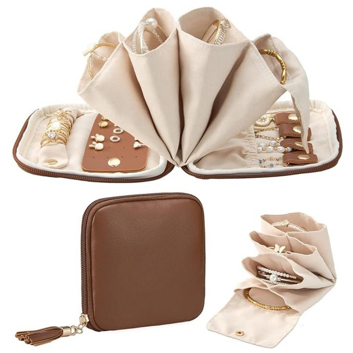 Jewelry Organizer Bag with Multifunctional Interior Layout Stornfield