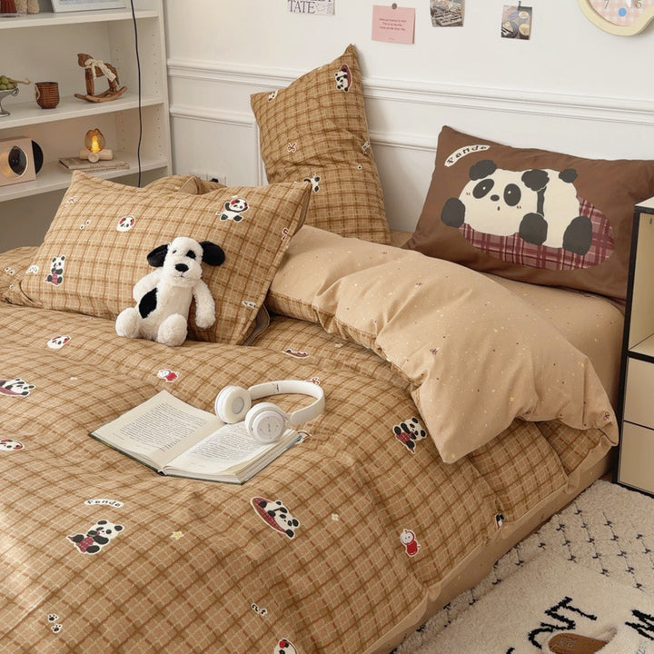 Cute Panda-Themed Bedspread Set