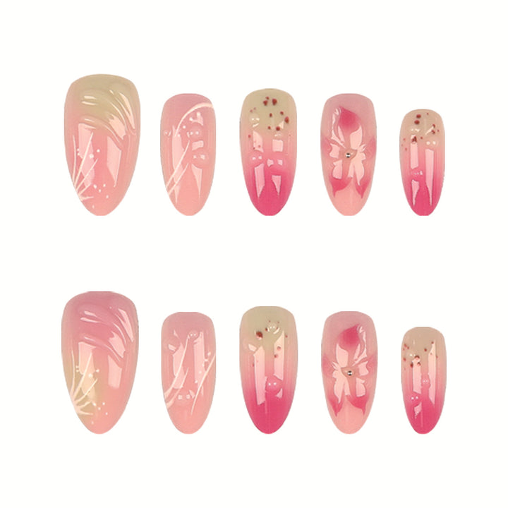 Floral Design Press-On Nail Tips