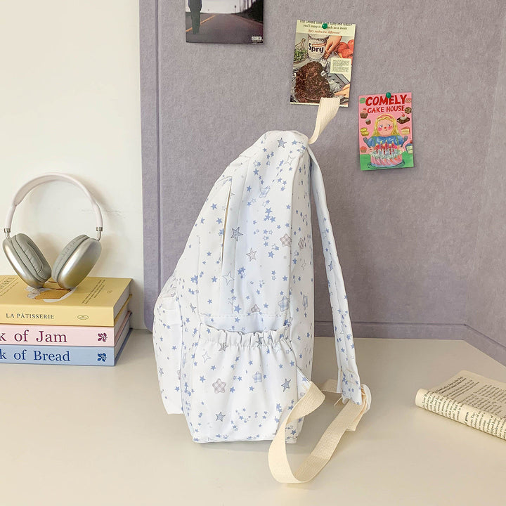 Star-Patterned Canvas Backpack Stornfield