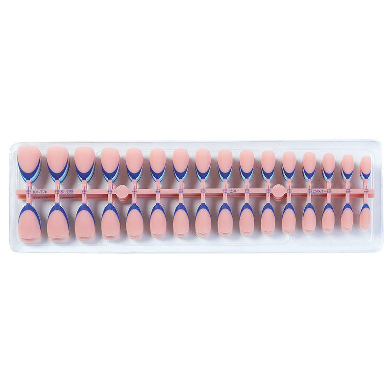 Artistic Ombre French Tip Press-On Nails Stornfield