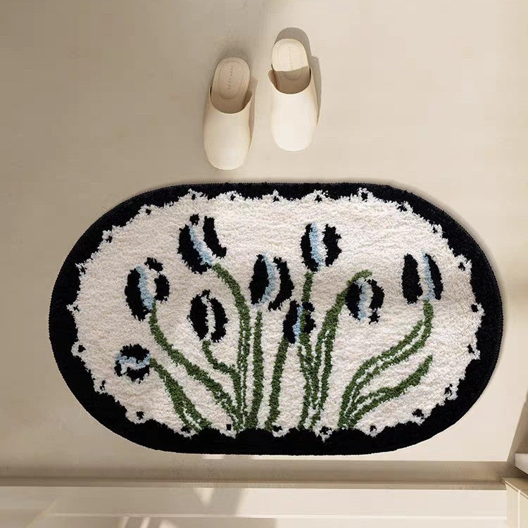 Floral Patterned Bath Mat Stornfield