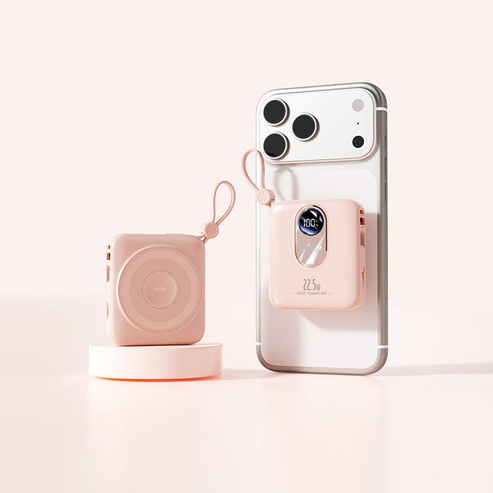 Portable Mini Powerbank with Fast Induction Charging Function and Smart LED Display Stornfield