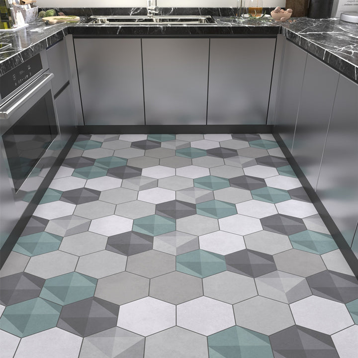 Geometric Honeycomb Pattern Area Rug
