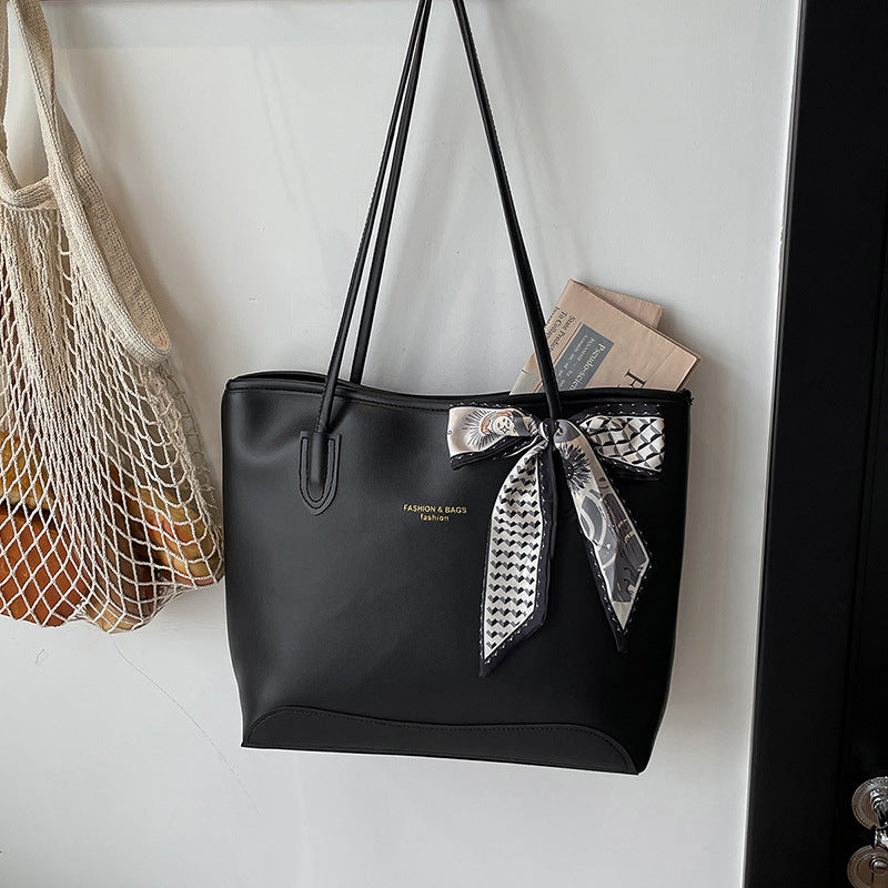 Elegant Bow-Accent Tote Bag