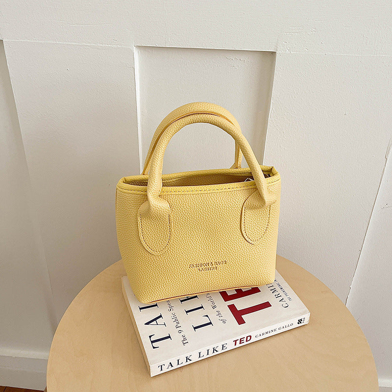 Premium Textured Leather Handheld Tote