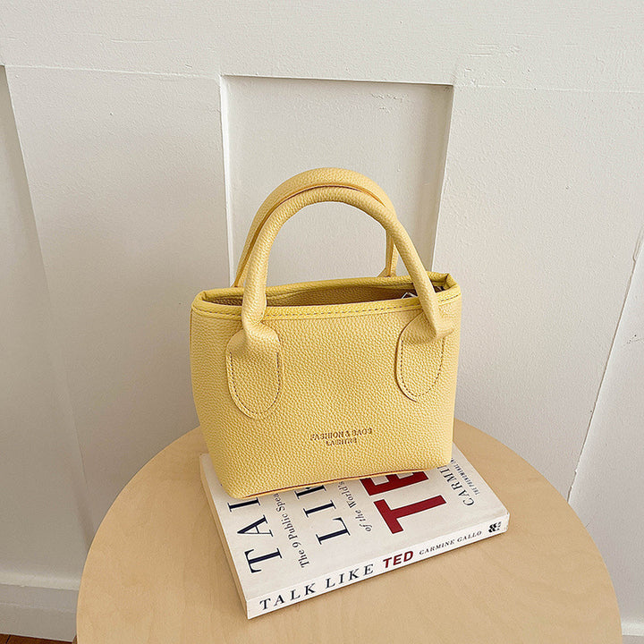Premium Textured Leather Handheld Tote