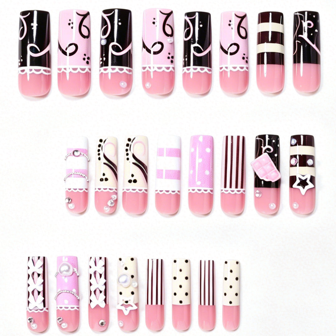 Artistic Statement Press-On Nail Design Stornfield