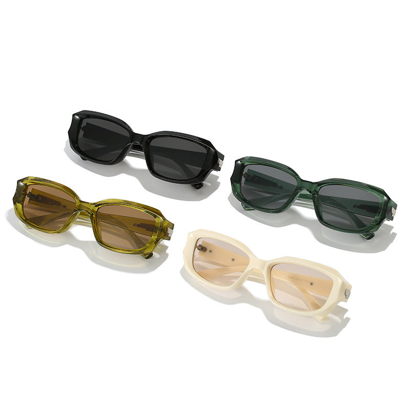 Retro-Inspired Angular Sunglasses with Unique Decorative Details Stornfield