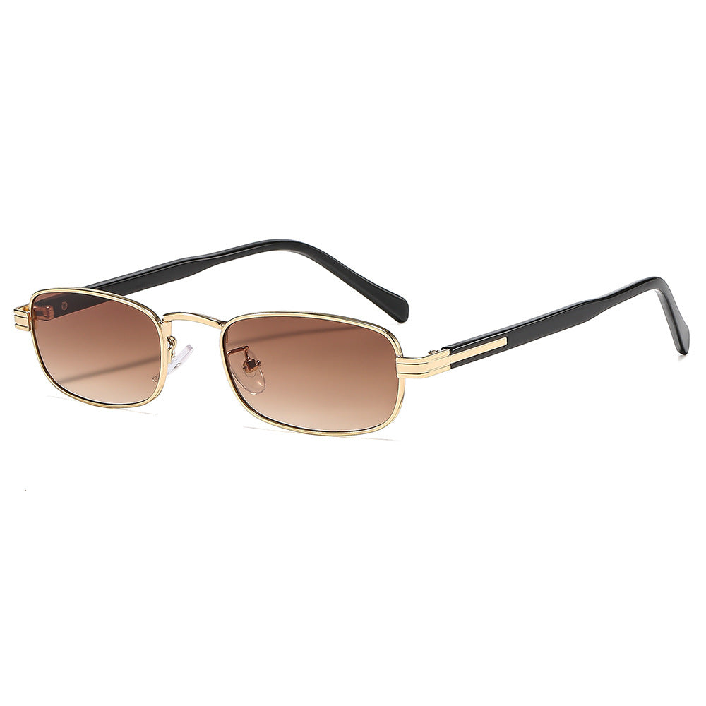 Ladies fashionable sunglasses with stylish metal frame and orange lenses Stornfield