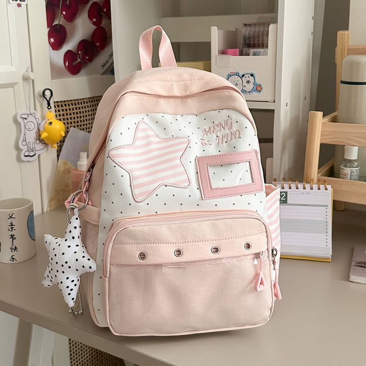 Trendy Star-Embellished Backpack Stornfield