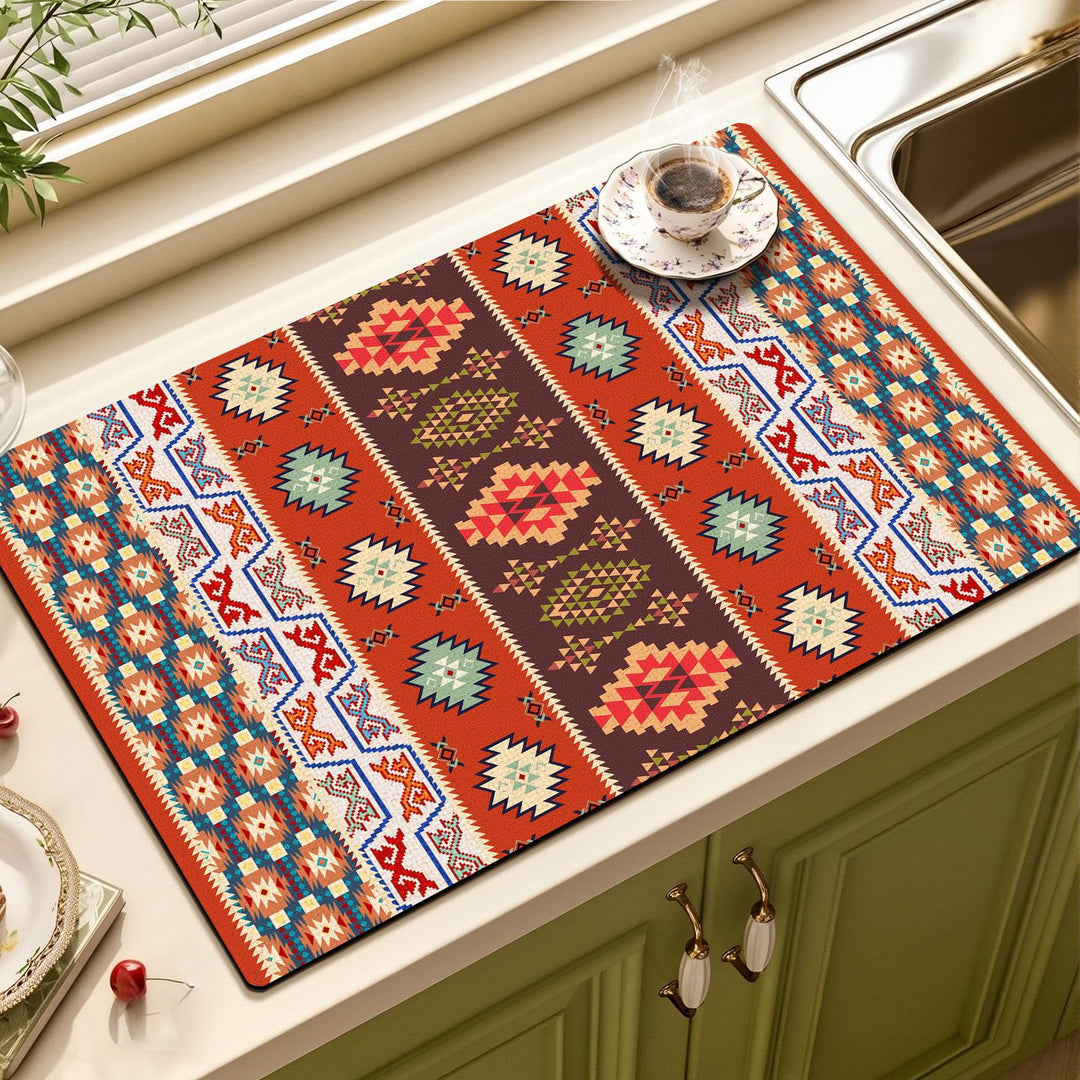 Vintage Floral Pattern Baking Mat