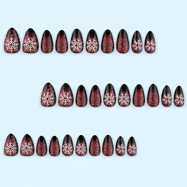 Artificial Winter Nails with Snowflake Pattern Stornfield