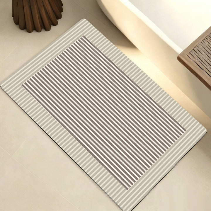 Plush Geometric Bath Mat Stornfield