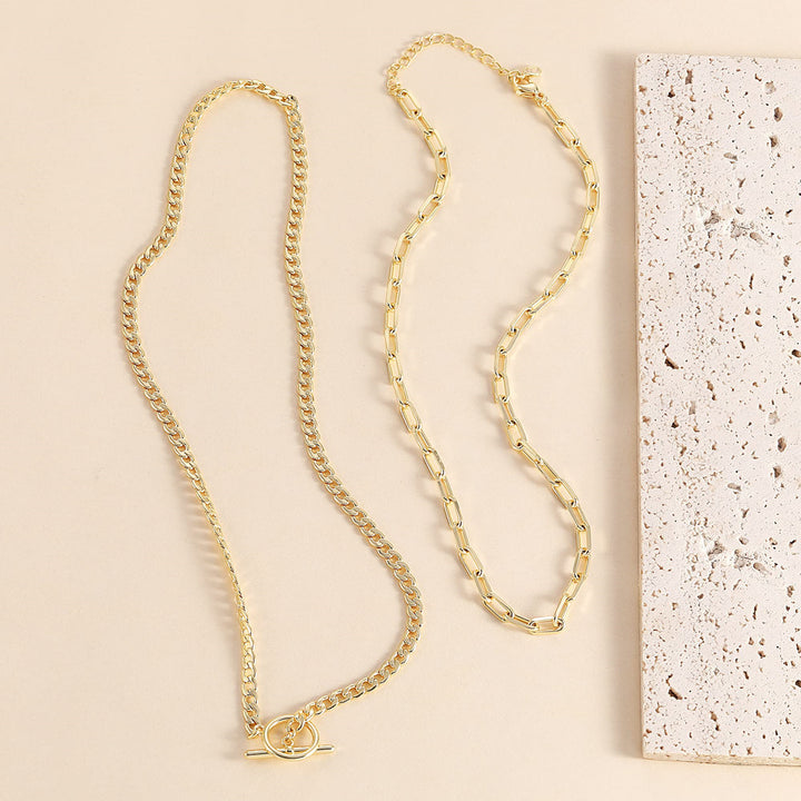 Elegant Silver Layered Chain Necklace Stornfield