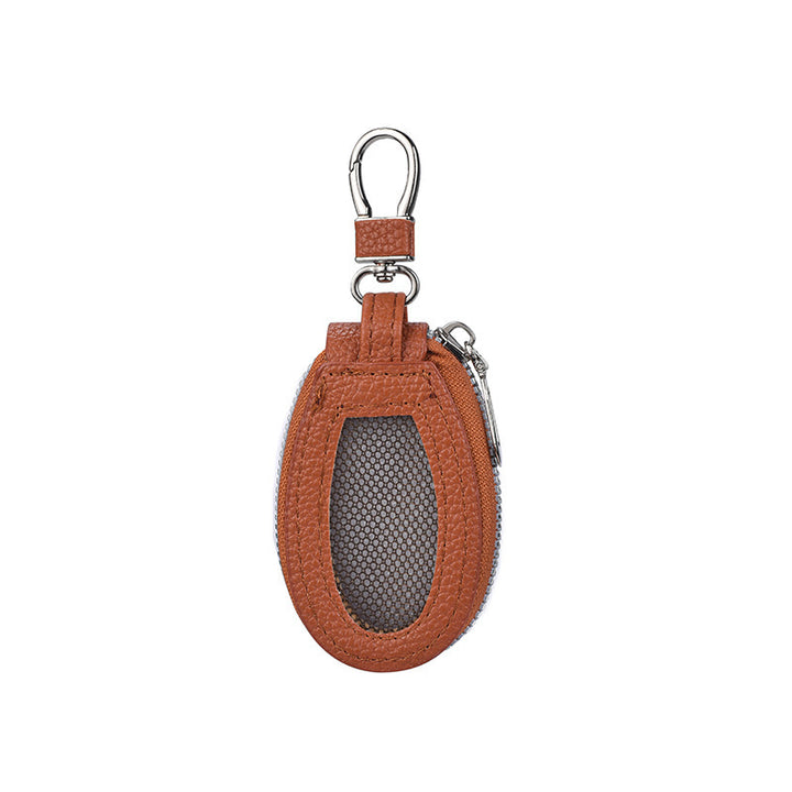 Textured Leather Coin Pouch with Clip Stornfield