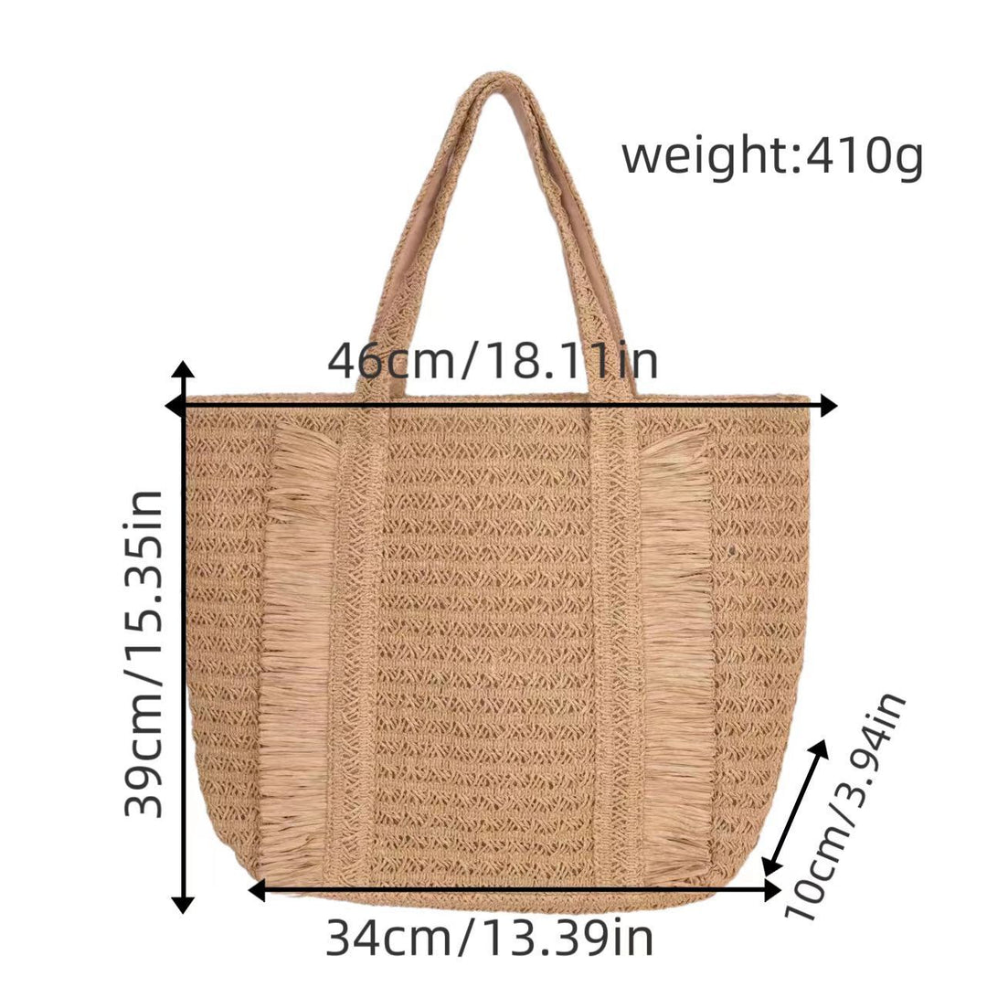 Woven Natural Material Beach Bag Stornfield