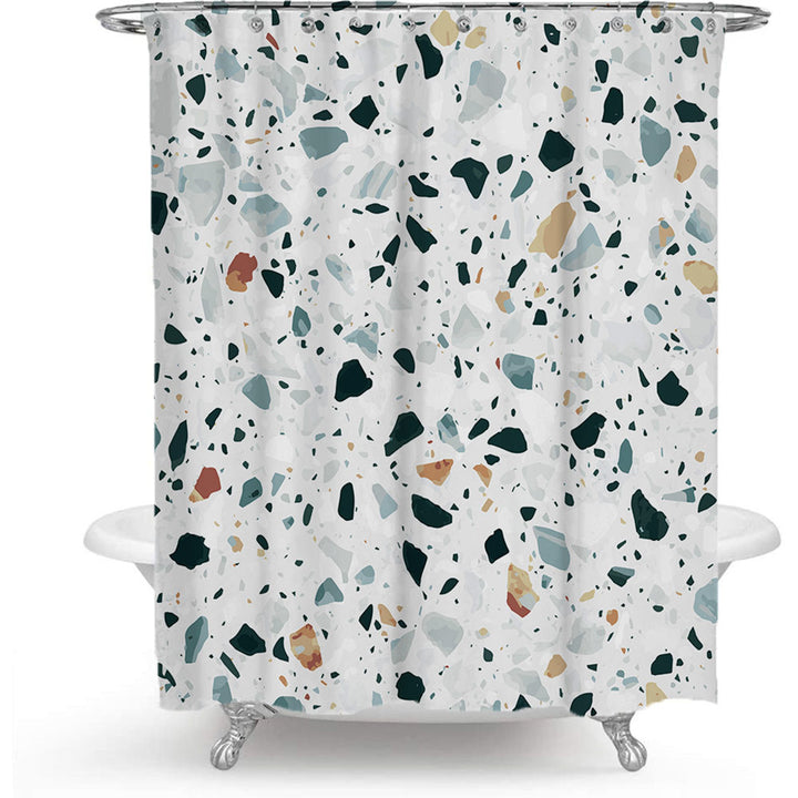 Stylish Terrazzo Print Shower Curtain Stornfield