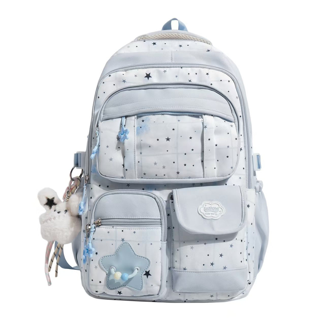 Star-Printed Multi-Functional Backpack Stornfield