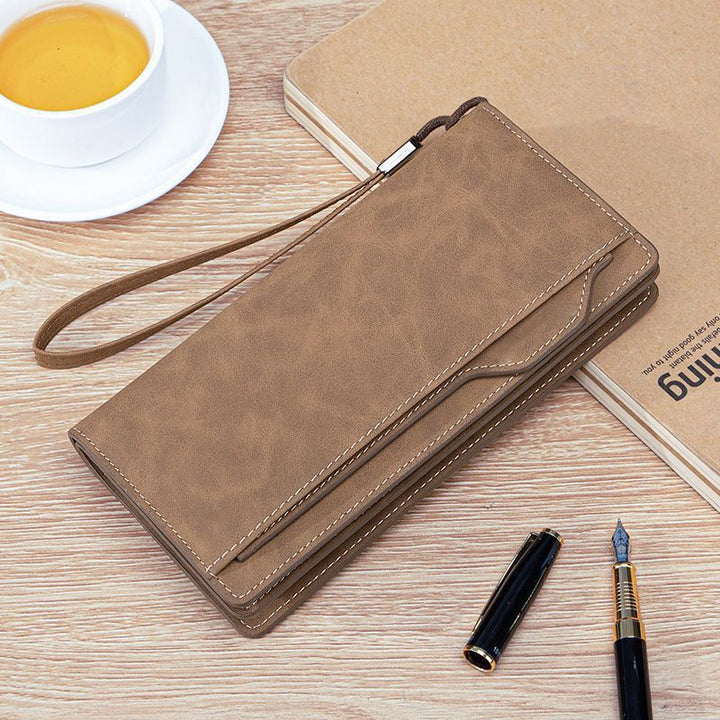 Elegant Leather Wallet with Wrist Strap Stornfield