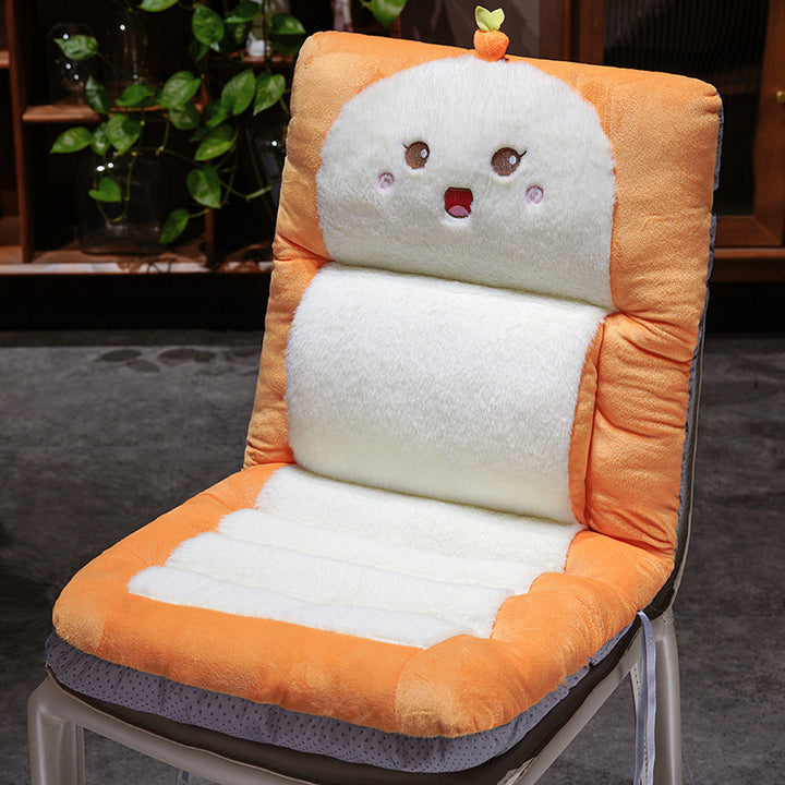 Plush seat cushion with cheerful fruit motif Stornfield