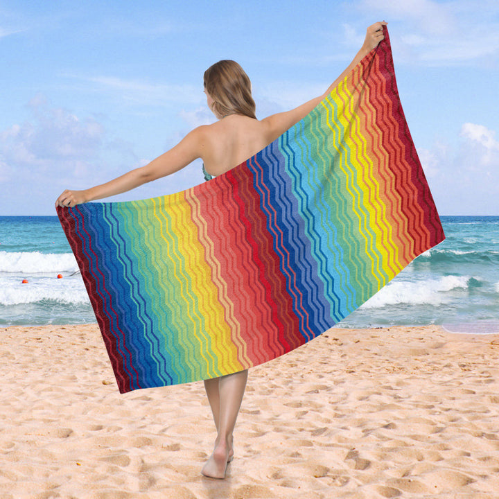 Beach towel with creative heart design Stornfield