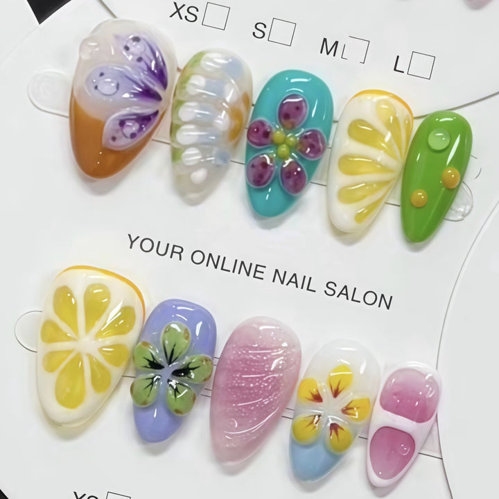 Artisan-Designed Press-On Nail Set