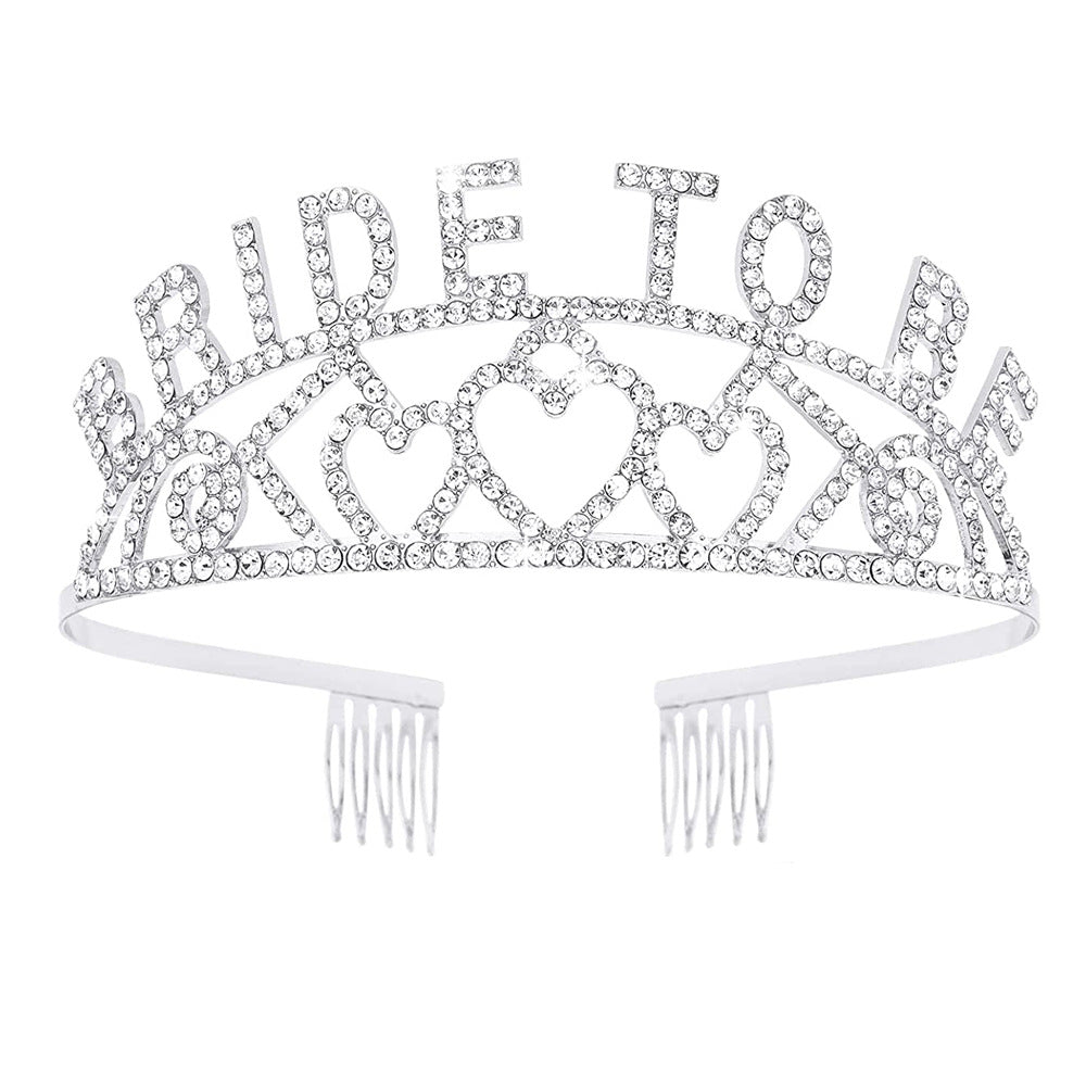 Women's Glittering Tiara with Heart Motifs Stornfield