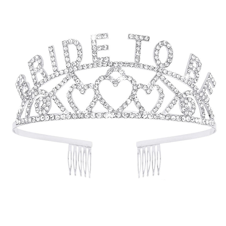 Women's Glittering Tiara with Heart Motifs Stornfield