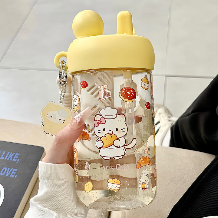 Women's water bottle with integrated animal motif and practical carrying handle Stornfield