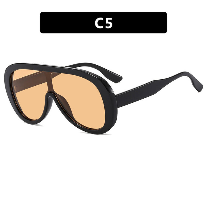 Women’s futuristic sports sunglasses with wide lens and UV protection Stornfield