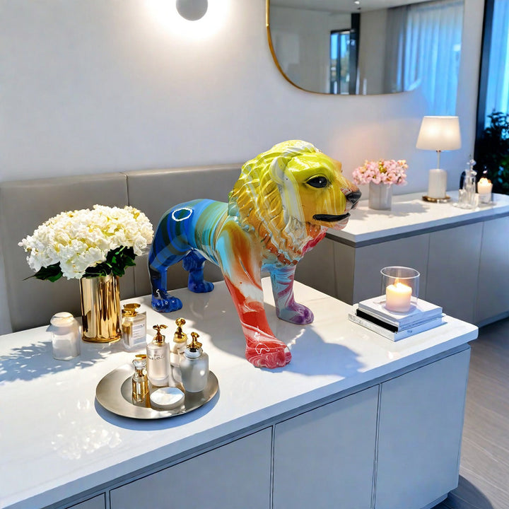 Artistically designed lion figure Stornfield