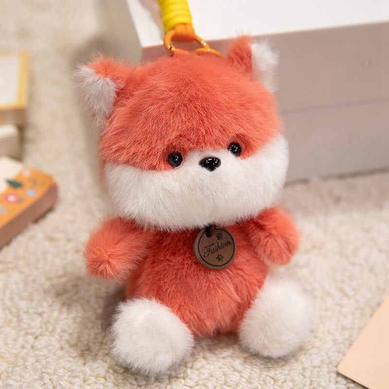 Plush Sitting Piglet Comforter Toy with Embroidered Paw Charm and Pendant Stornfield