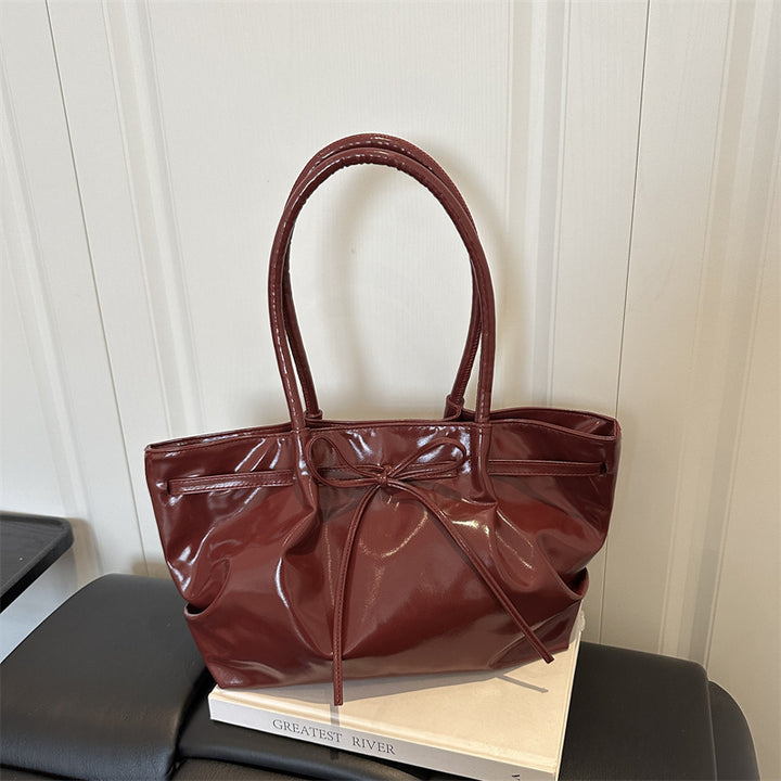 Stylish Patent Leather Tote Bag