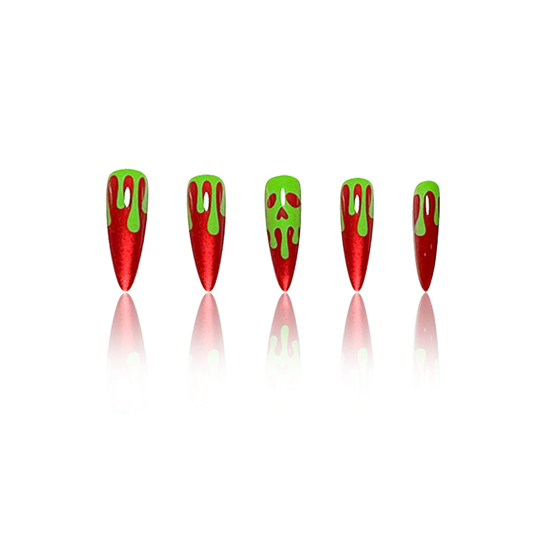 Edgy Vampire-Inspired Stiletto Nail Art Extensions Stornfield