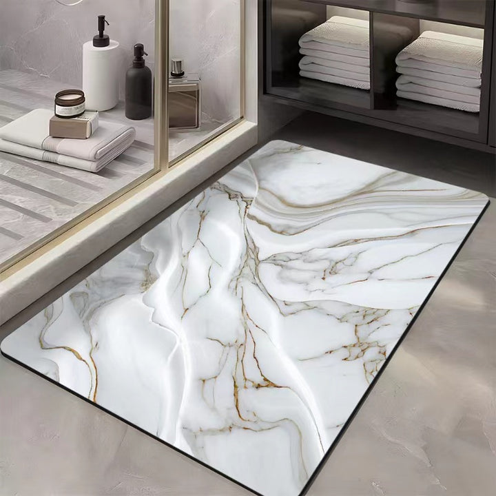 Luxurious Abstract Marble Bath Mat