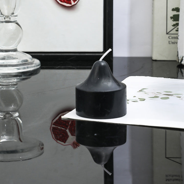Hand-Poured Dome-Peak Sculptural Pillar Candle