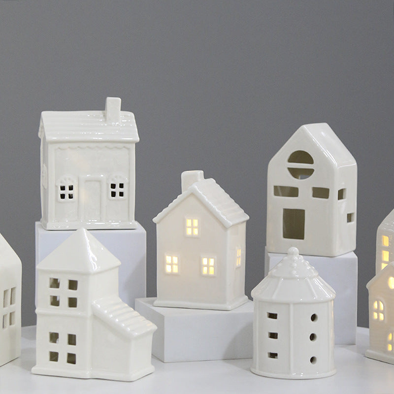 Decorative Ceramic House Lantern Stornfeild 1790310210