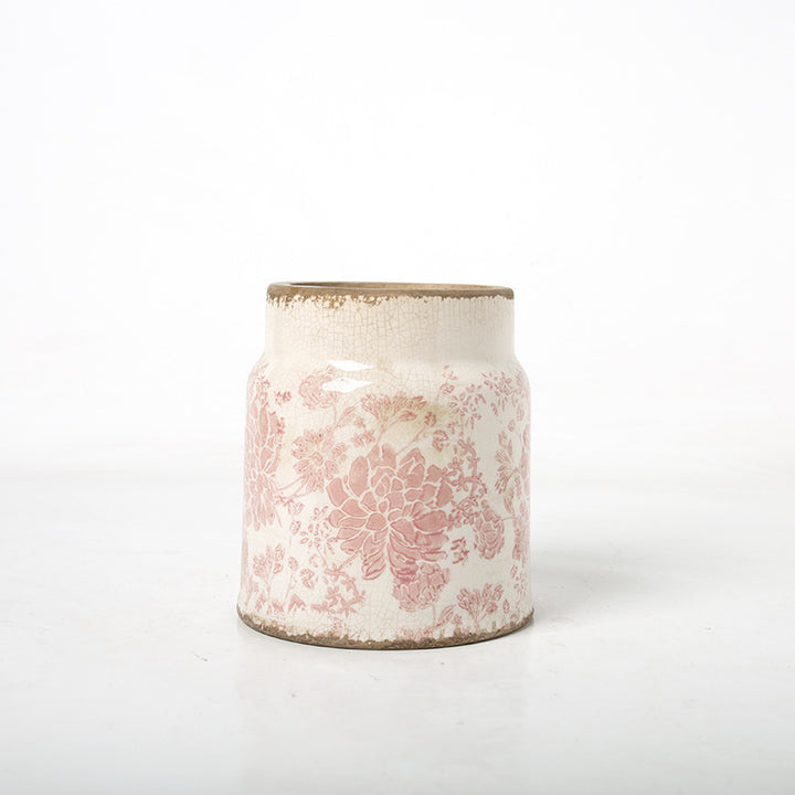 Decorative flower pot with floral decoration Stornfield