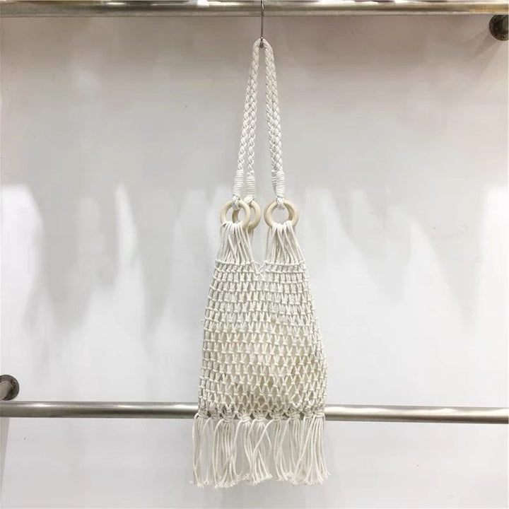 Hand-knotted fringed tote bag Stornfield