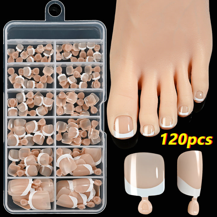French Tip Gel Toenail Set Stornfield