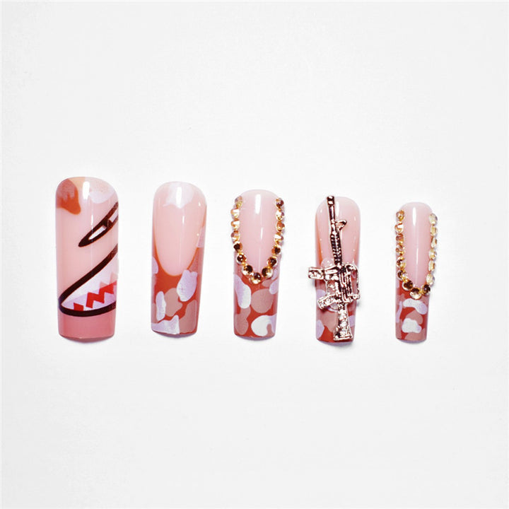 Artistic Decorative Press-On Nail Extensions Stornfield
