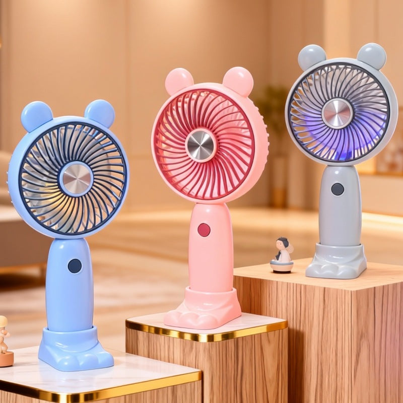 Women's Portable Handheld Swing Fan with LED Lighting Stornfield