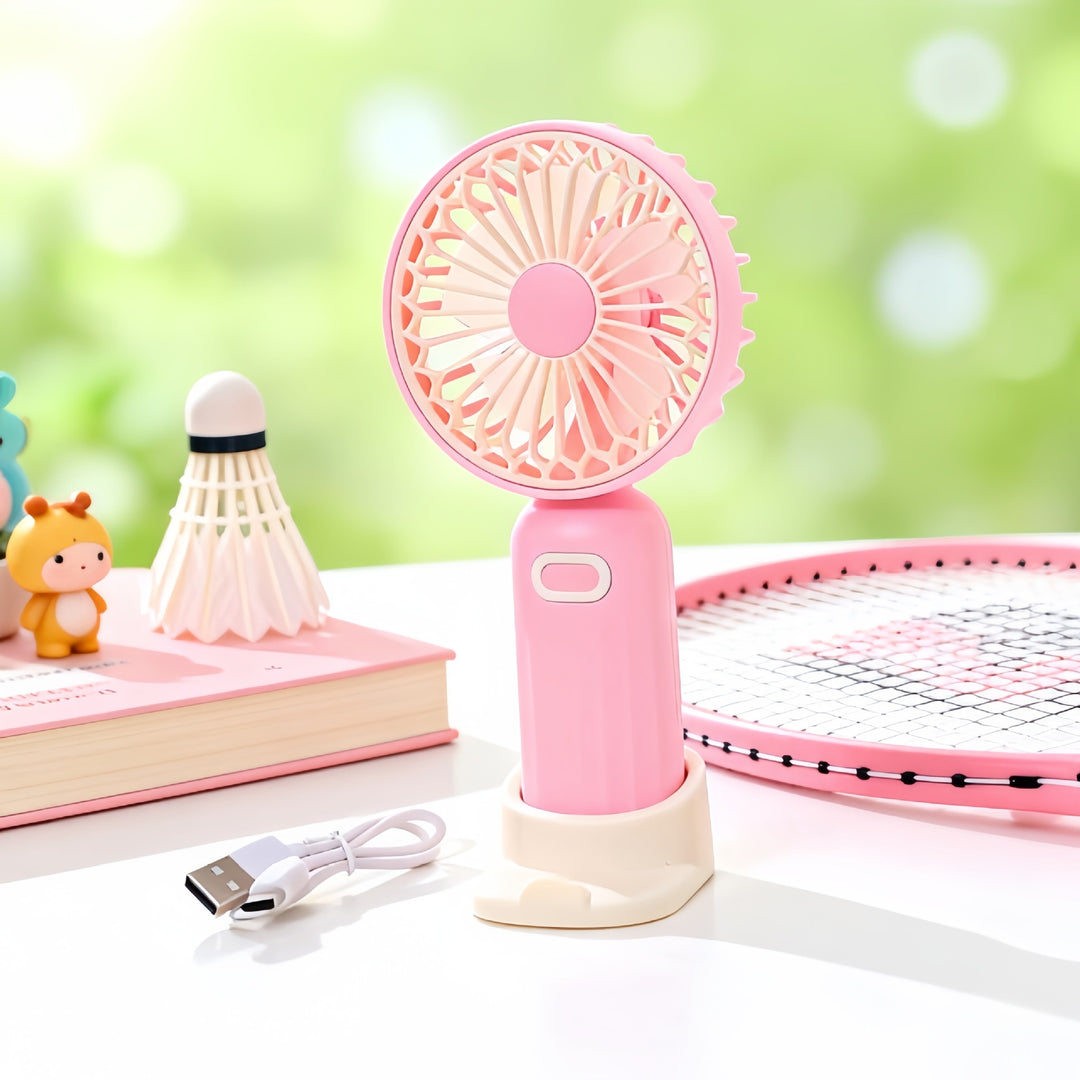 Women's Portable Mini Fan with Integrated Stand Stornfield